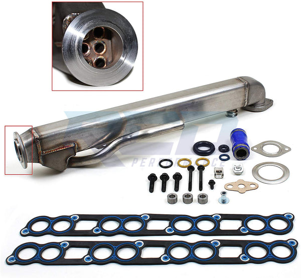 2003 - 2010 Ford 6.0L Stainless Steel Welded Tube EGR Cooler Kit