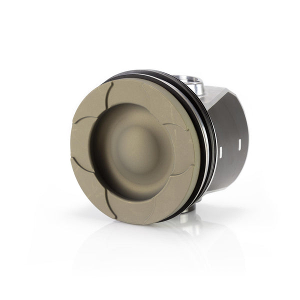 6.4L MAXXFORCE 7 Ford Power Stroke Fly Cut, De-Lipped & Ceramic Coated Single Piston Kit With Rings