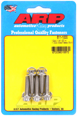 ARP 611-1000 Stainless Steel 12-Point Bolts - 5/16-18 x 1.000 in. UHL, Set of 5