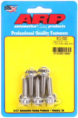 ARP 612-1000 Stainless Steel 12-Point Bolts - 5/16-18 x 1.000 in. UHL, Set of 5
