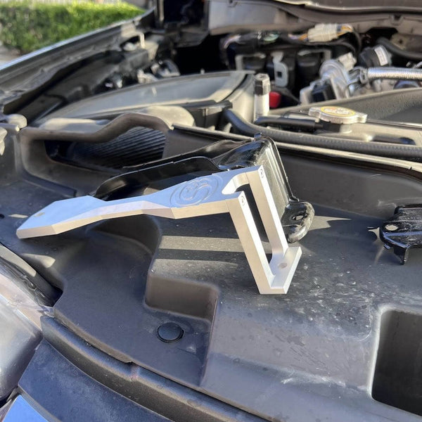 S&B 72-1000 / Billet Battery Hold-Down Brackets / For 2011-2022 Ford Super Duty 6.7L Diesel / Set