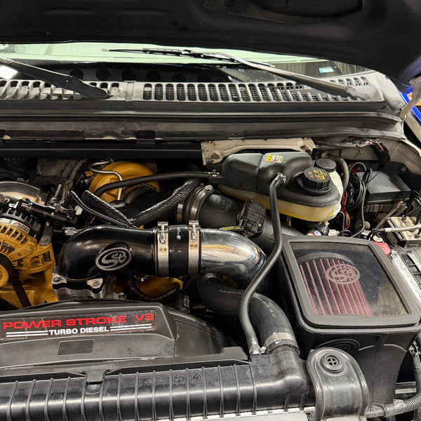 S&B 76-1003B / Intake Elbow / For 2003-2004 / Ford Excursion / F-250 / F-350 6.0L Diesel / With Cold Side Intercooler Piping & Boots