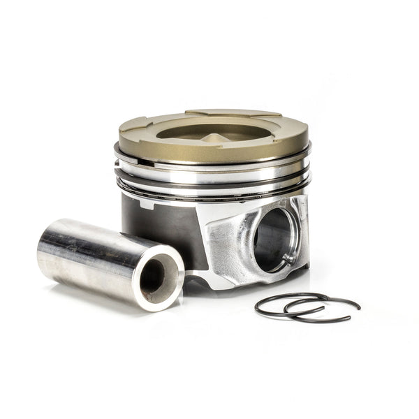 Mahle 6.7L Power Stroke 35MM Wrist Pin 17+MY Ceramic Coated, Flycut and De-Lipped Single Piston Kit With Rings